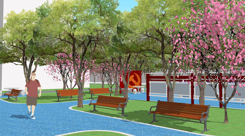 花一社區(qū)黨建廣場改造效果圖